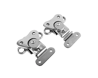 304 Stainless Steel Spring Loaded Small Butterfly Twist Latch Buckle Latch for Suitcases Wooden Box
