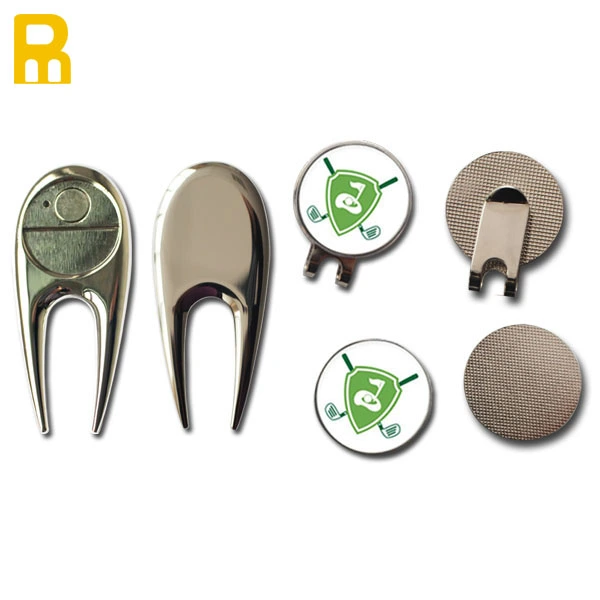 Bulk wholesale a set of divot tool ball marker hat clip golf accessories