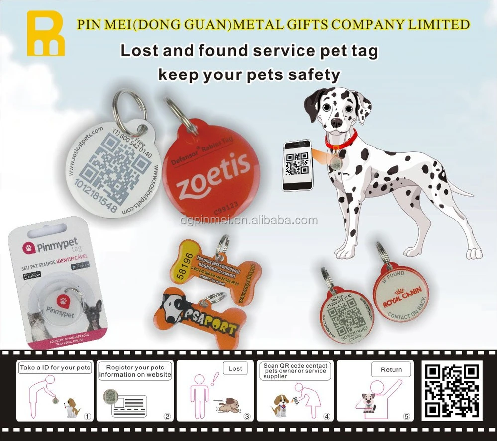 New tech metal nfc pet tags / zinc alloy metal nfc pet tags for animals