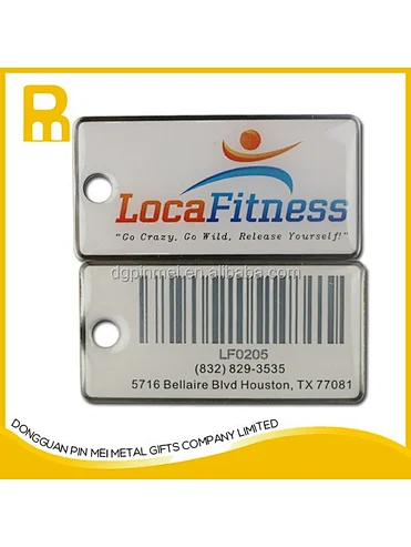 Custom logo tag with different QR code numbers qr code keychain diy