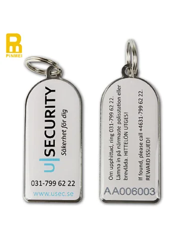 Wholesale Cheap Serial ID number custom qr code keychain With 15mm key ring
