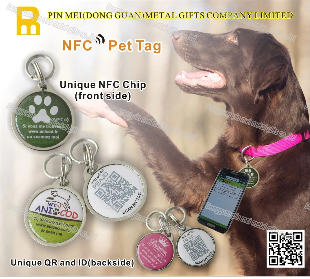 bulk qr code pet tag/ qr code pet name tags for dog collars in hgih class quality