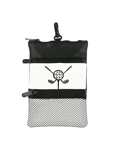 Durable Pu Leather Golf Customized Waterproof Valuables Leather golf pouch leather