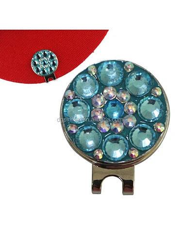crystal Markers hat clip magnetic golf ball marker womens golf ball marker hat clip