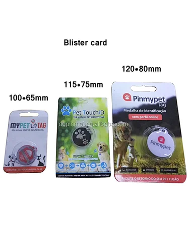 custom logo ID number pet collar id tag with blister card dog tags cheap online