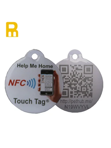 Epoxy Resin NFC Dog QR Code small dog id tag With Rfid Id Anti-Lost Tag for Pet Tracking