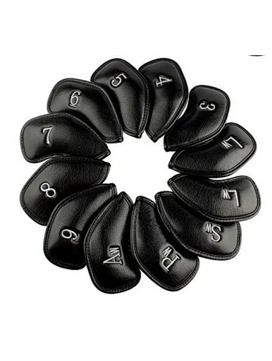 Protect your irons in style with our leather iron head covers. Made from high-quality materials, our covers offer superior protection and durability for your clubs.