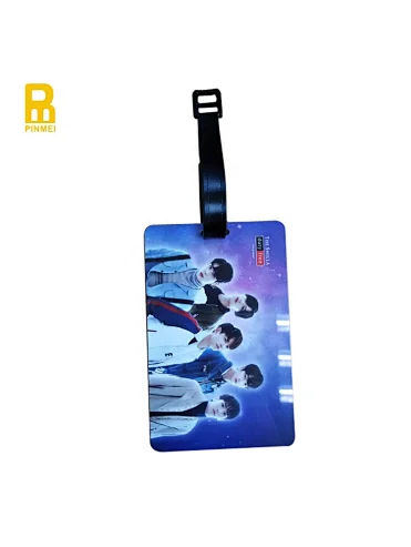 Custom made hard plastic pvc luggage tags suitcase golf bag tag