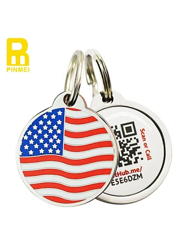 cheap qr code dog id tags with laser engraving for pets cheap pet tags engraved