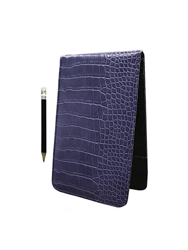 Customized Embossed Logo Golf Scorecard Holder custom leather golf scorecard holder