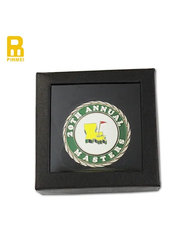 custom poker chips for golf souvenir coin metal poker chip double sided golf big markers with presentation box