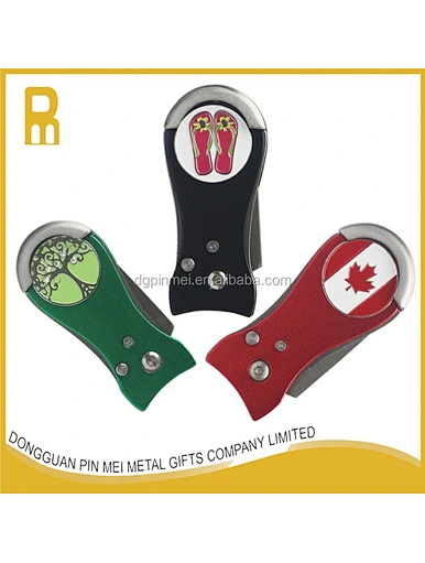 switchblade divot tool with ball marker