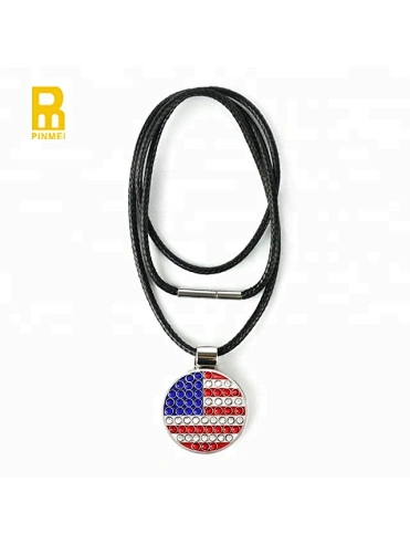 Strong magnetic necklace golf ball marker pendant