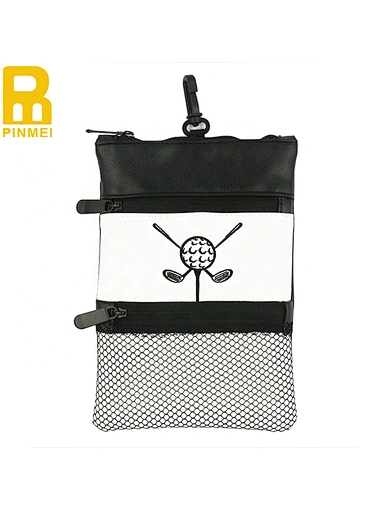 leather golf pouch