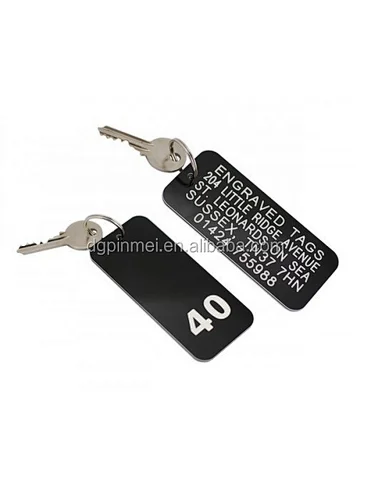 Most popular aluminum material QR code key tag for club custom logo metal keychains