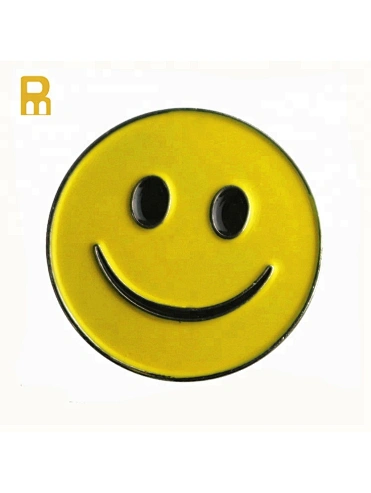 Smile face magnetic cheap custom ball marker wholesale hat clip divot tool cap clip golf