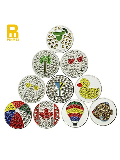 silver golf ball marker