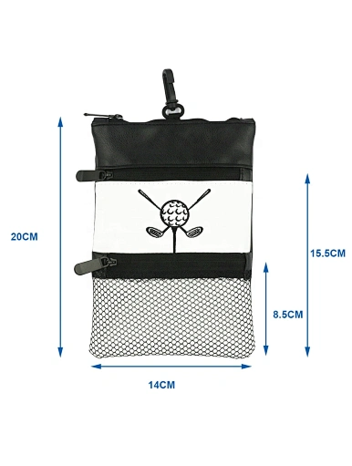 Stay organised on the course with our leather golf pouch. Made from premium materials, our pouch provides ample space to store your golf accessories. The sleek and stylish design adds a touch of sophistication to your golf bag.