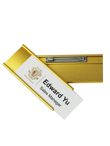 Custom name badge with magnet back for hotel and staff name tag plate
