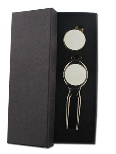 Make your mark on the course with our personalised golf pitch repairer and ball marker. Featuring your name or logo, our high-quality tool is made from durable materials, providing practicality and function for every golfer.