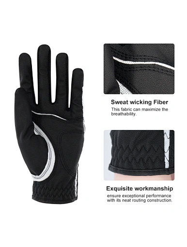 black leather golf gloves
