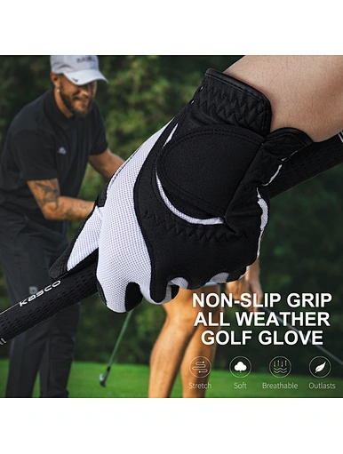 black leather golf gloves