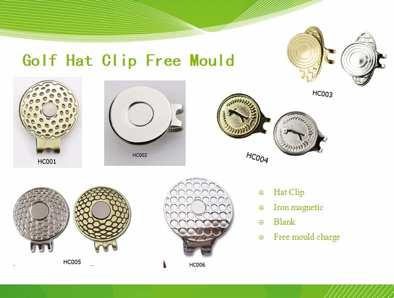 No mold fee golf ball marker golf hat clip