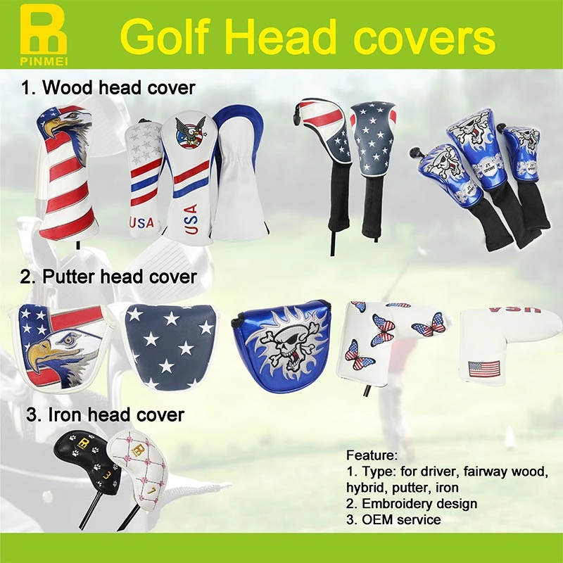 Wool Knitted Golf Club Head covers Golf Head Covers Custom Crazy Golf Head Covers