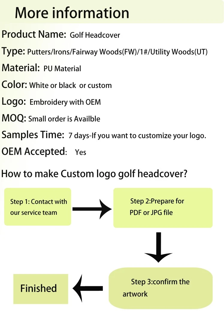 custom made golf iron head cover