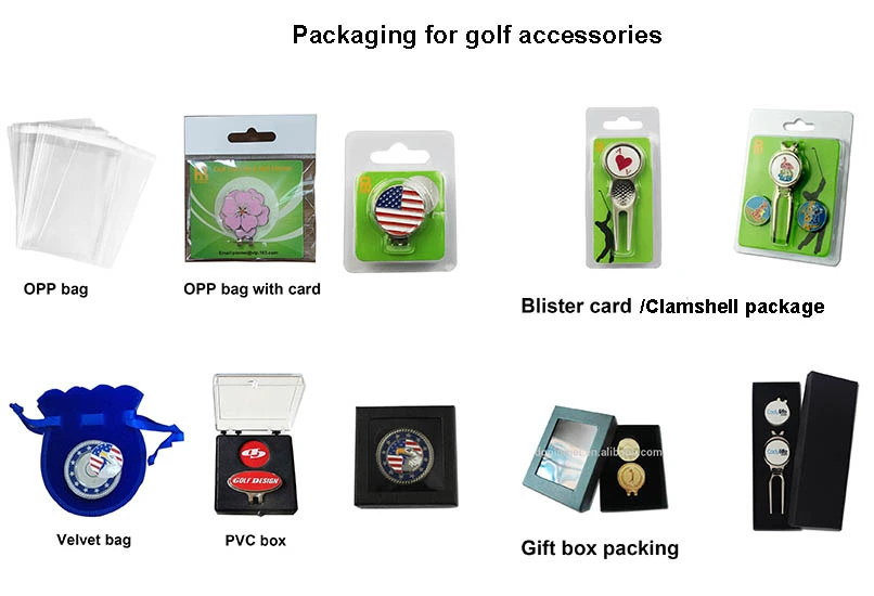 Wholesale cheap golf accessories ball marker hat clip custom