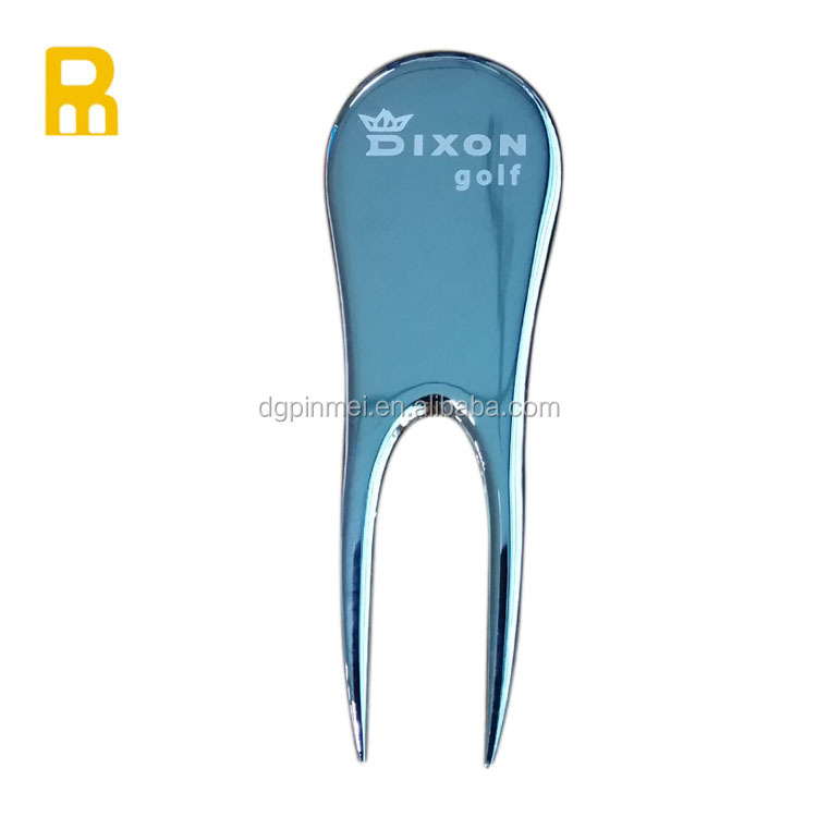 High Quality Custom Repair Tool Magnetic Metal Golf Divot Tool Pitch Fork Pitchfork Ball Marker