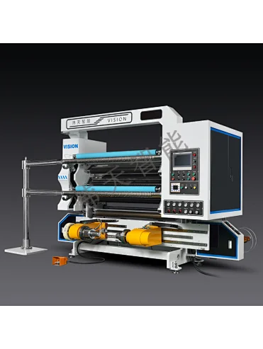 Vertical slitting rewinding machine