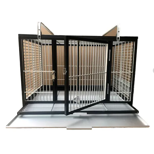 Best Selling High Quality Black Metal Pet Dog Crate Durable Outdoor Three Layers Large Folding Pet Dog Cage