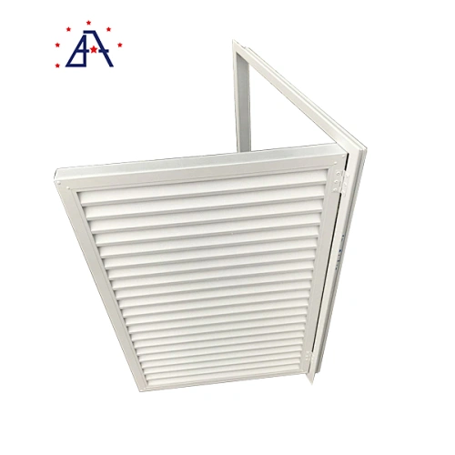 Powder Coating White Aluminum Louver Panels Louvered Door Panels