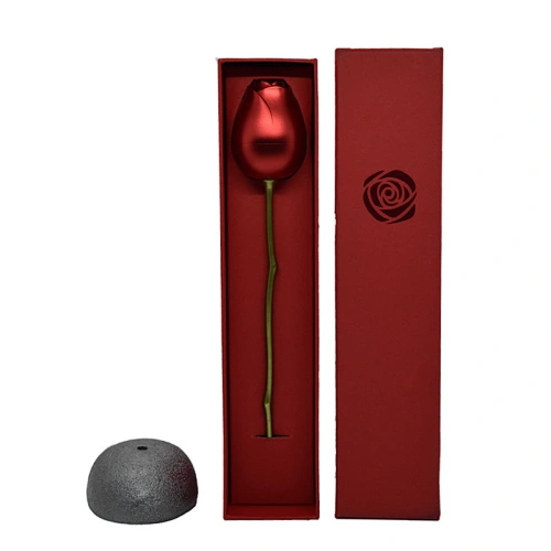 Preserved Metallic Romantic Simulation Roses Flower Wedding Gifts Box Ring Necklace Jewelry Storage Box Valentine's Day Gift