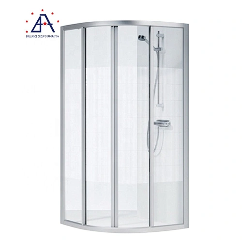 Fiberglass Doors Toilet and Shower Cabin Bathroom Corner Baths Aluminum Frame Glass Door Shower Room for Sale