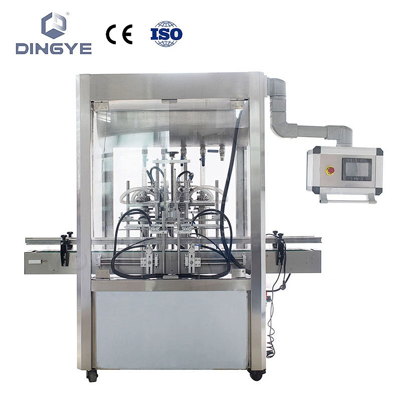 GT-4C Máquina automática de llenado de pasta de 4 cabezales con cubierta protectora