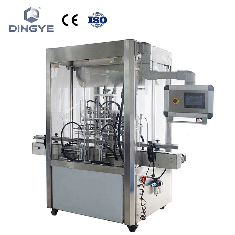 GT-4C Máquina automática de llenado de pasta de 4 cabezales con cubierta protectora