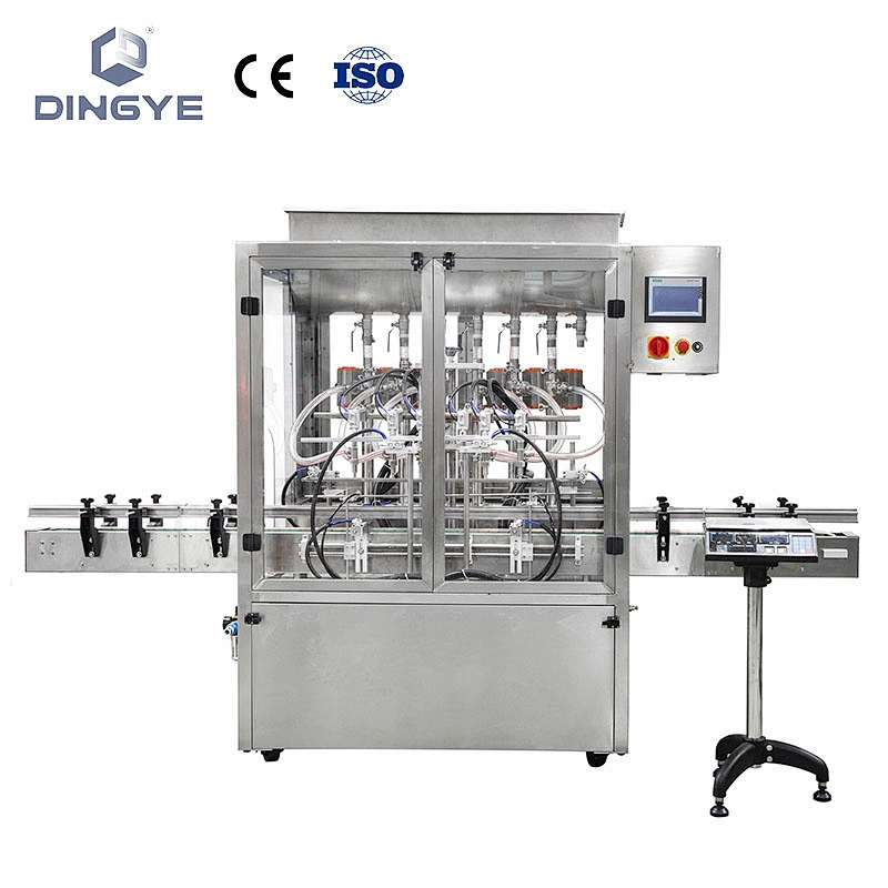 GT-6C Máquina automática de llenado de pasta de 6 cabezales con cubierta protectora