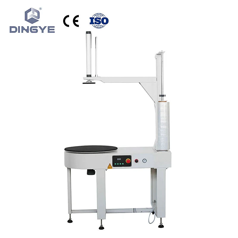 DBC800S semi-automatic stretch film wrapping machine with top plate