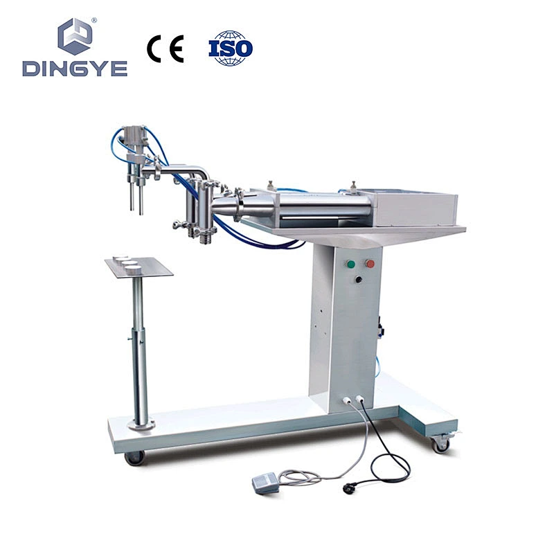 GC-BL/2 Llenadora de líquidos semiautomática de doble cabezal con soporte