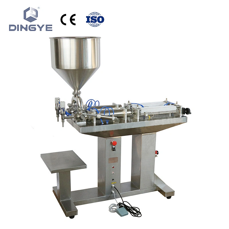 GCG-BL/2 Máquina de llenado de pasta semiautomática de doble cabezal con soporte