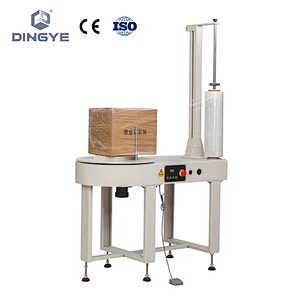 DBC800S semi-automatic stretch film wrapping machine with top plate