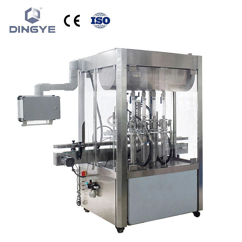GT-4C Máquina automática de llenado de pasta de 4 cabezales con cubierta protectora