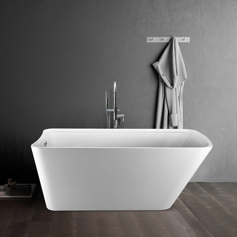 Opitruely Factory Acrylic Freestanding Soaker Bath Tub Indoor Bathtub