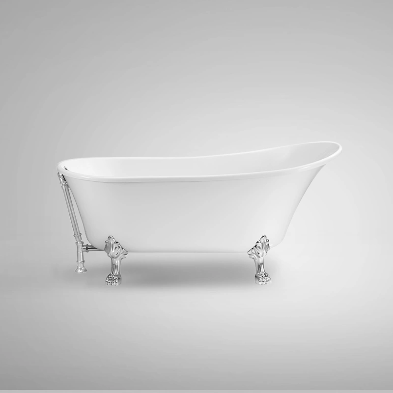 Opitruely Best Price Bathroom Acrylic Bath Tub with Four Claw Foot