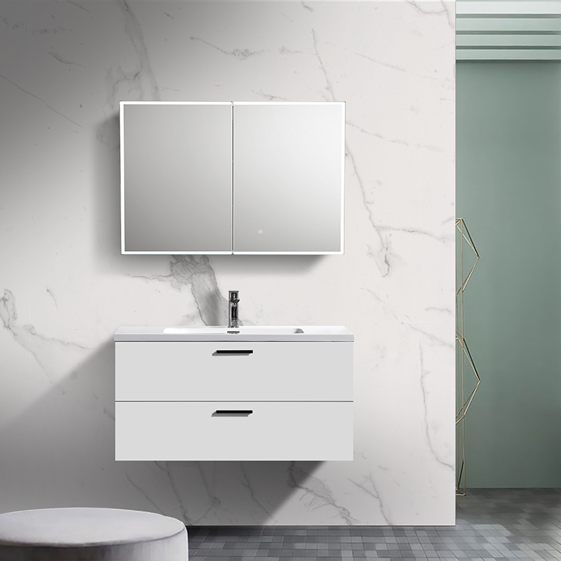 OPITRUELY Elsa 1000 mm Painting Matt White Bathroom Cabinet