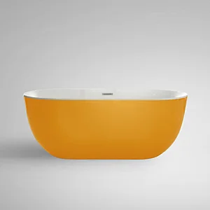 Opitruely New Gold Bathtub Bathroom Indoor Acrylic Bath Tubs