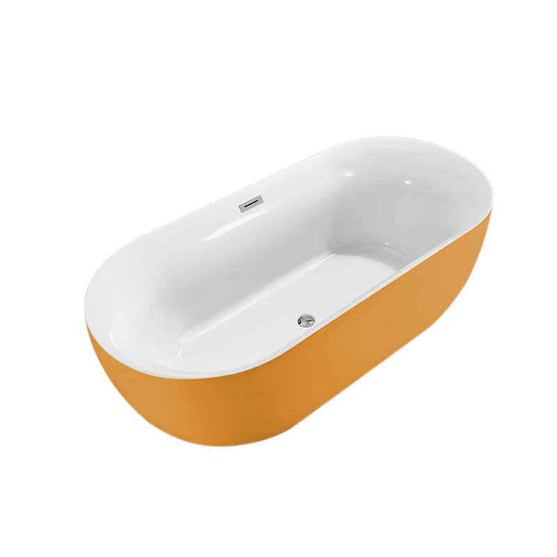Opitruely New Gold Bathtub Bathroom Indoor Acrylic Bath Tubs