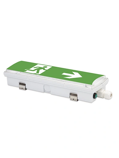 IP65 Bulkhead Light|Kimstarry Technology Exit Sign-Emergency Lighting Products Ltd. This LED Emergency IP65 Maintained Or Non Maintained Waterproof Fire Exit Sign Bulkhead Light Fitting with Green Legend Kit hanging and surface/wall mounted...